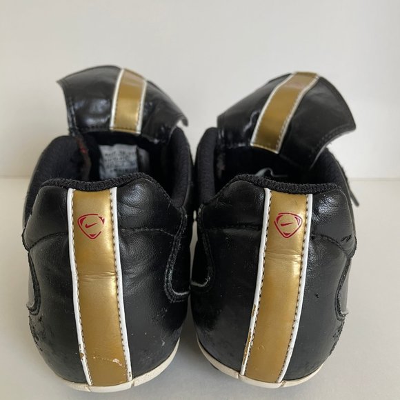 NIKE JR TIEMPO 750 II VT VERSATRACT YOUTH SOCCER CLEATS – SIZE 4.5Y – BLACK/GOLD - Picture 5 of 12